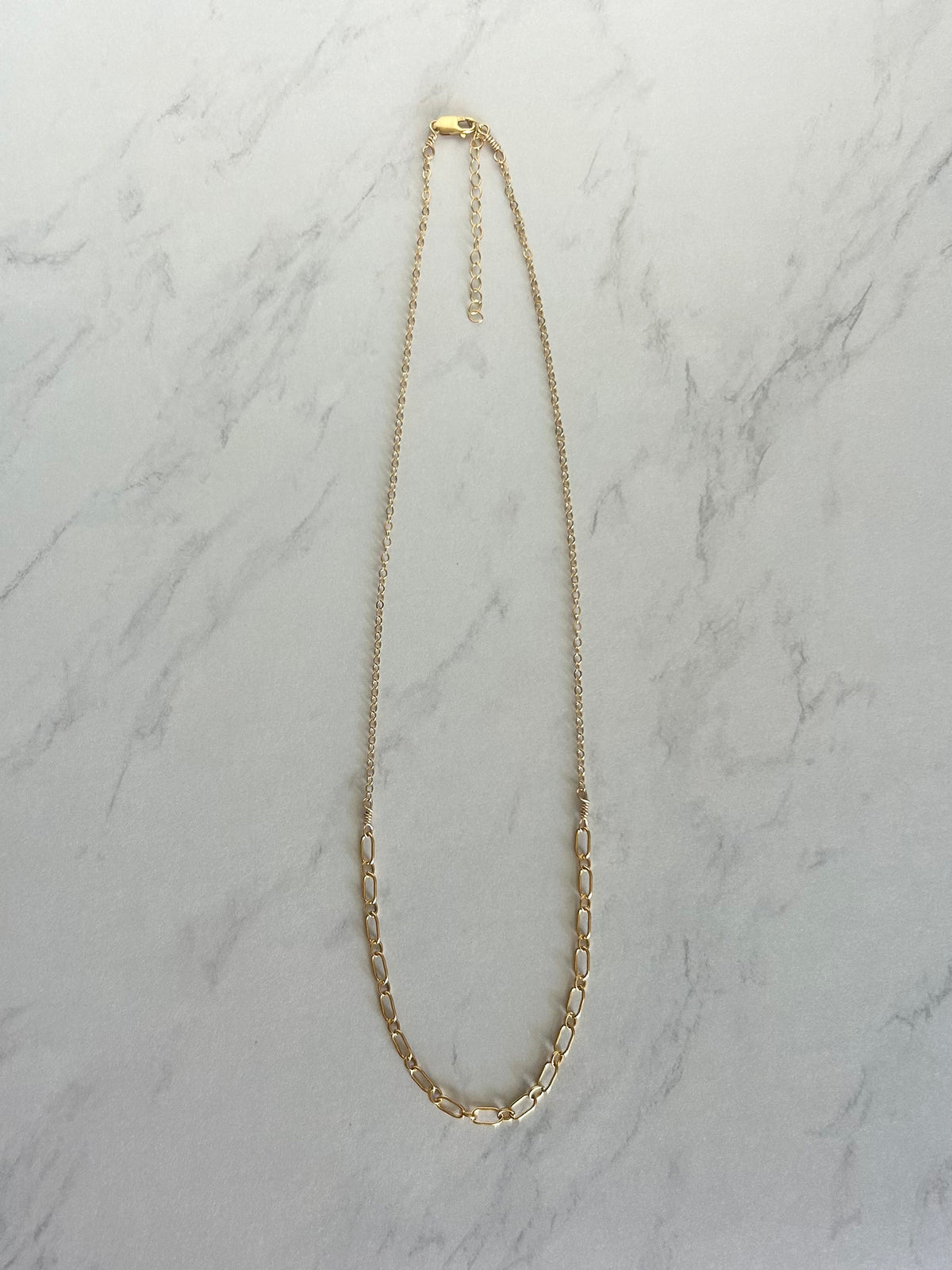 “Halfsies” Bold Long and Short Chain Necklace