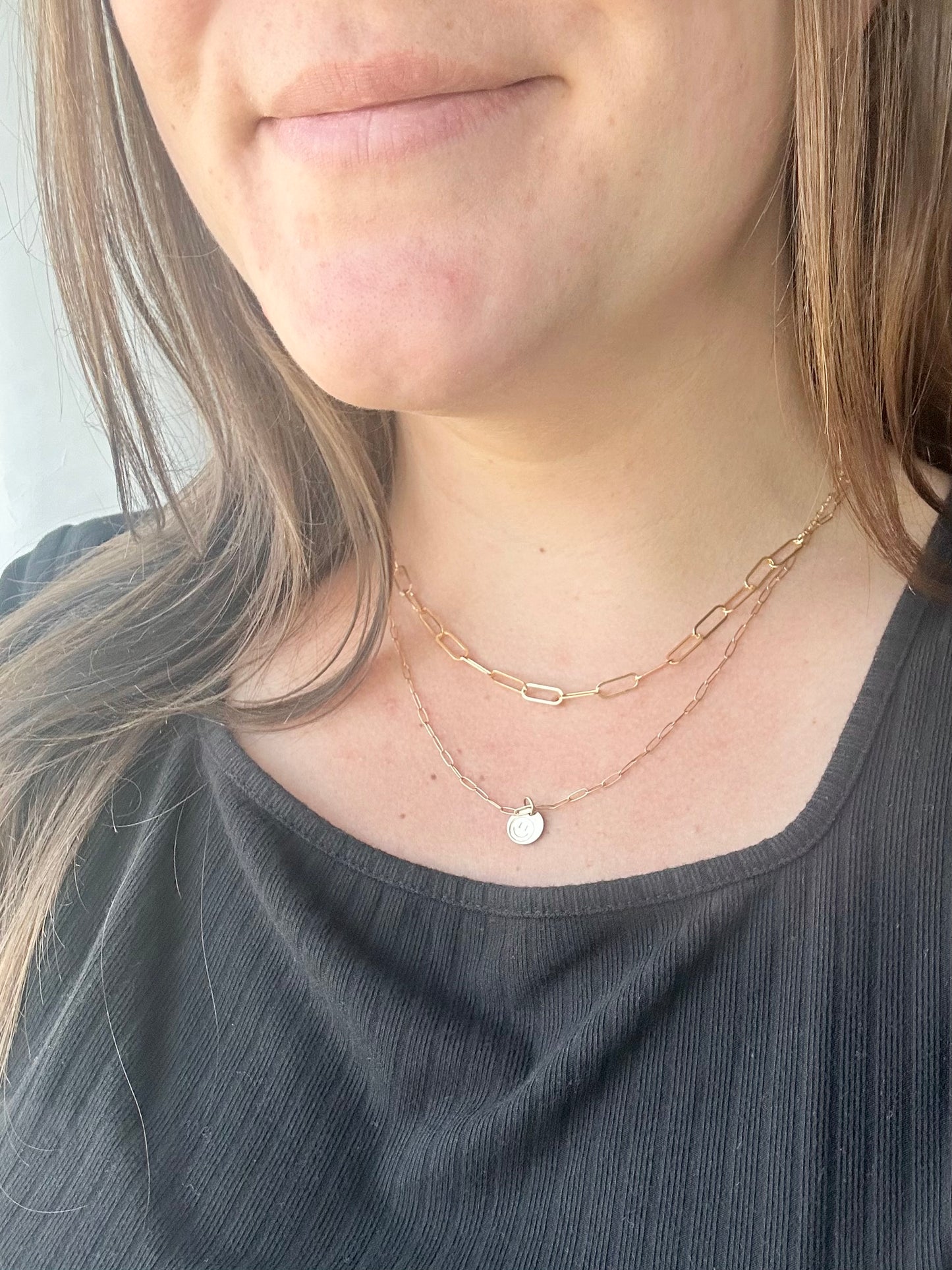 “Halfsies” Big Paperclip Chain Necklace