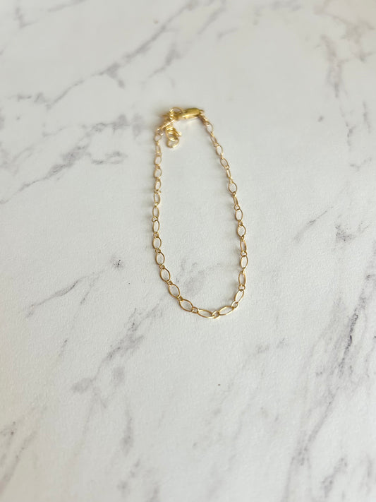 Long and Short Oval Chain Bracelet