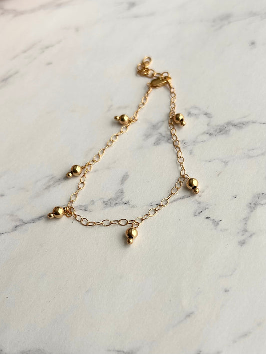 Dainty Drop Charm Bracelet