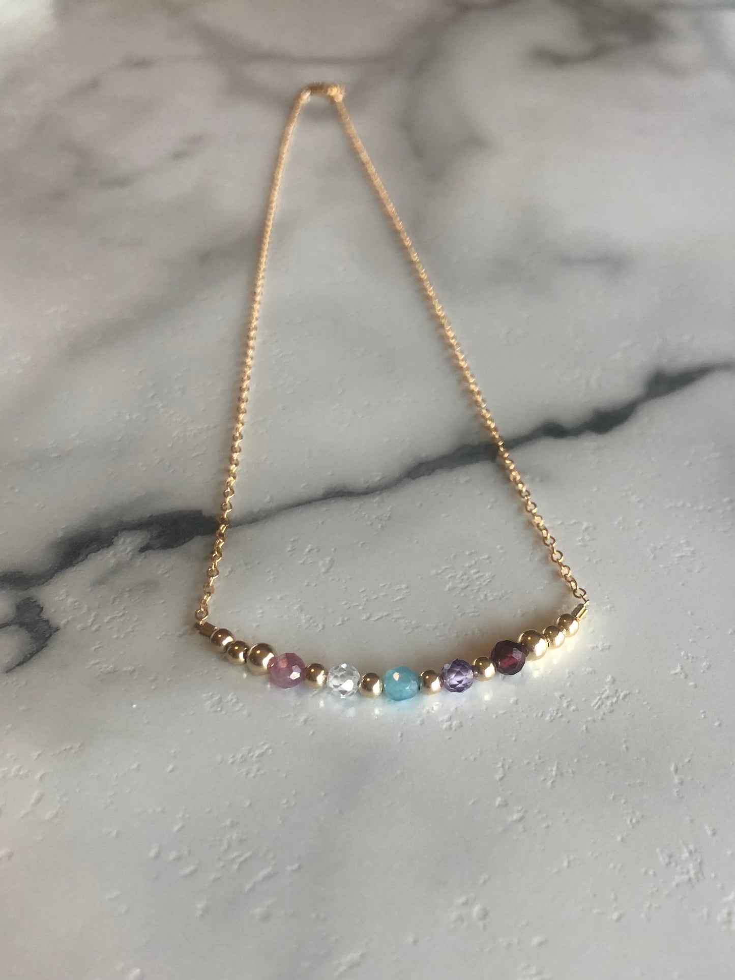 Birthstone Necklace in Gold or Silver