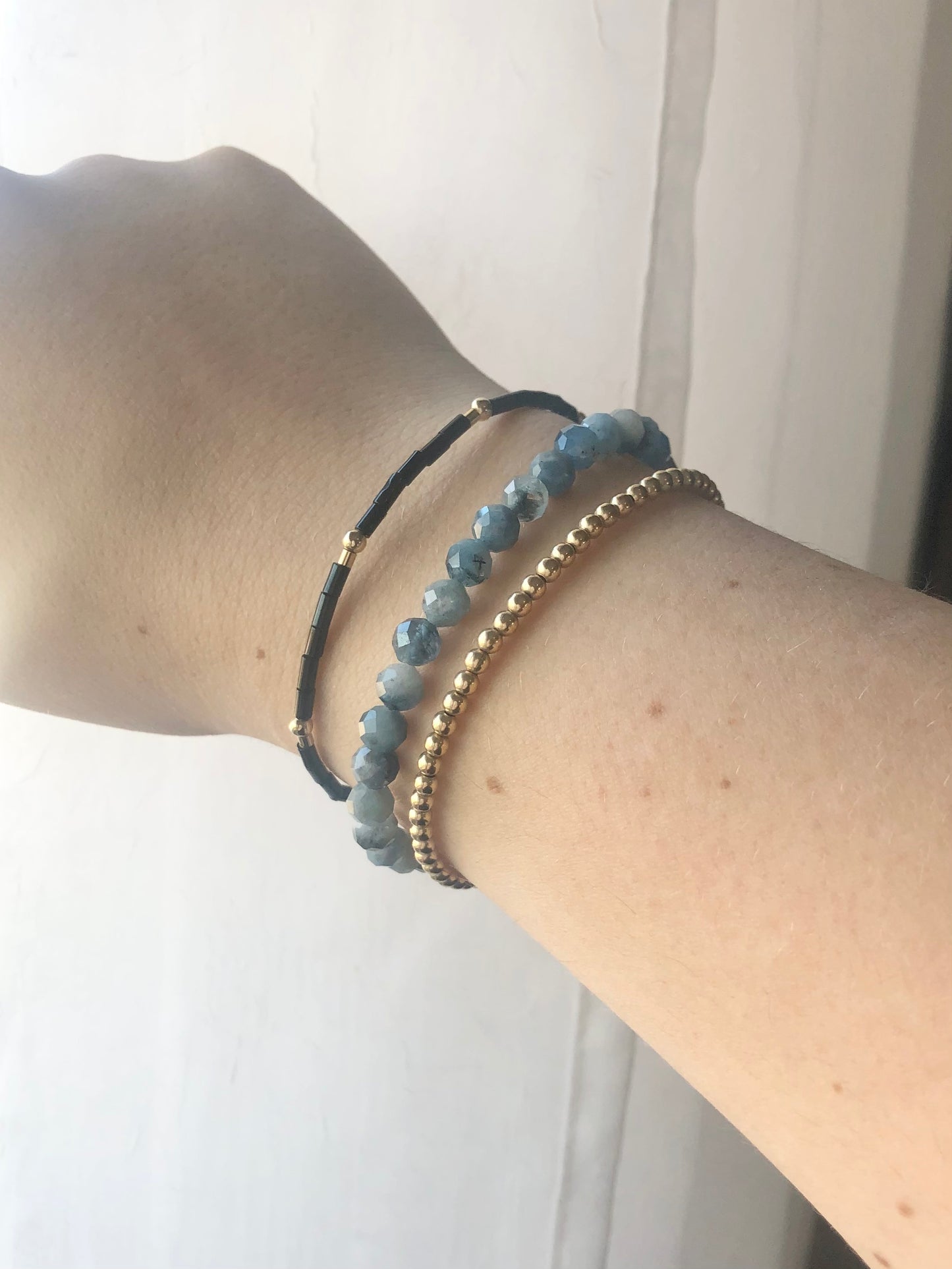 Dark Blue Aquamarine Bracelet