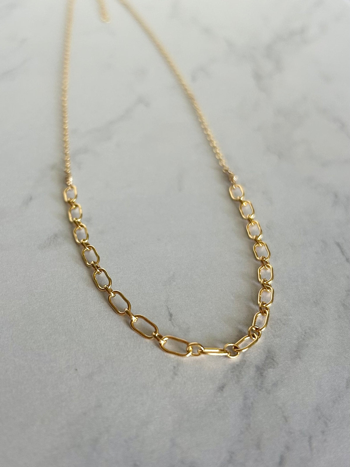 “Halfsies” Bold Long and Short Chain Necklace