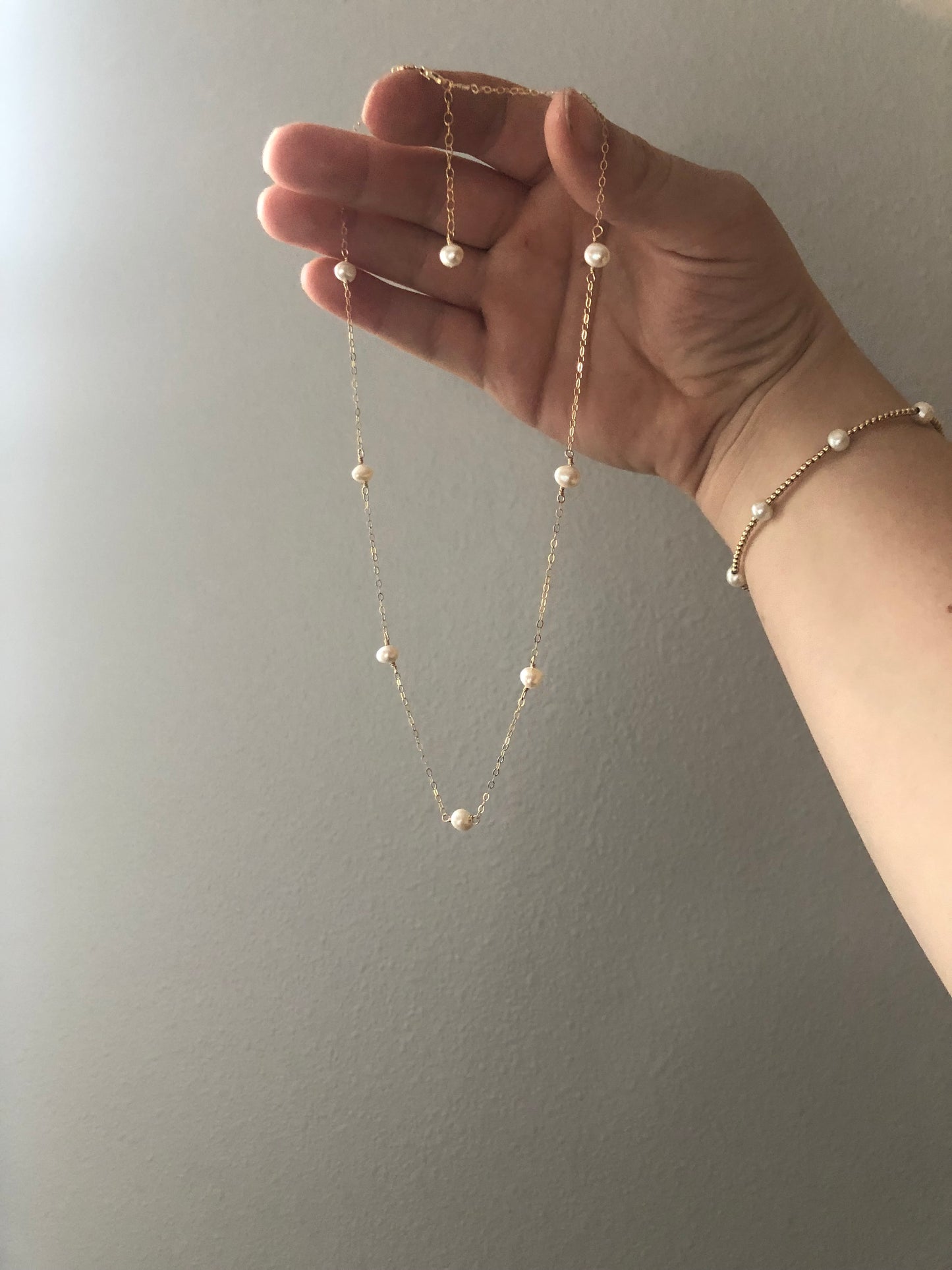 Pearl Sprinkles Chain Necklace