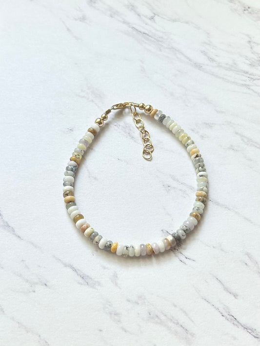 Speckled White Opal Bracelet