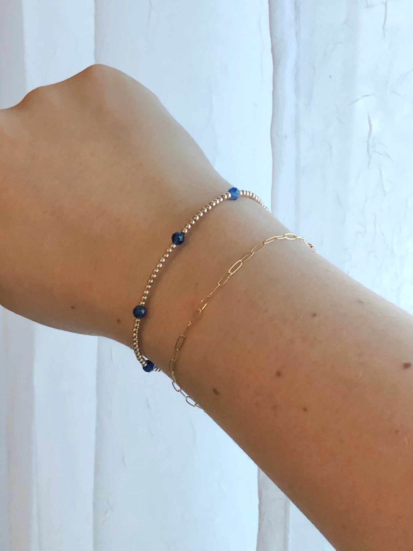 Lapis Sprinkle Bracelet (September Birthstone Option 2)