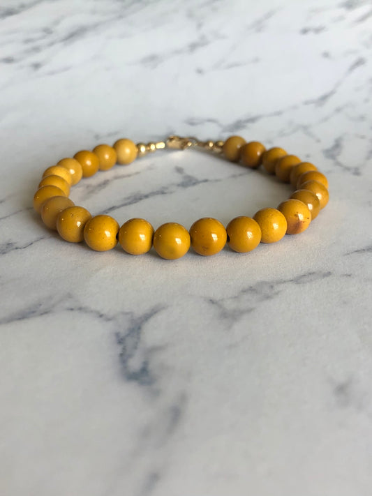 Mustard Mookaite Bracelet (3 available)