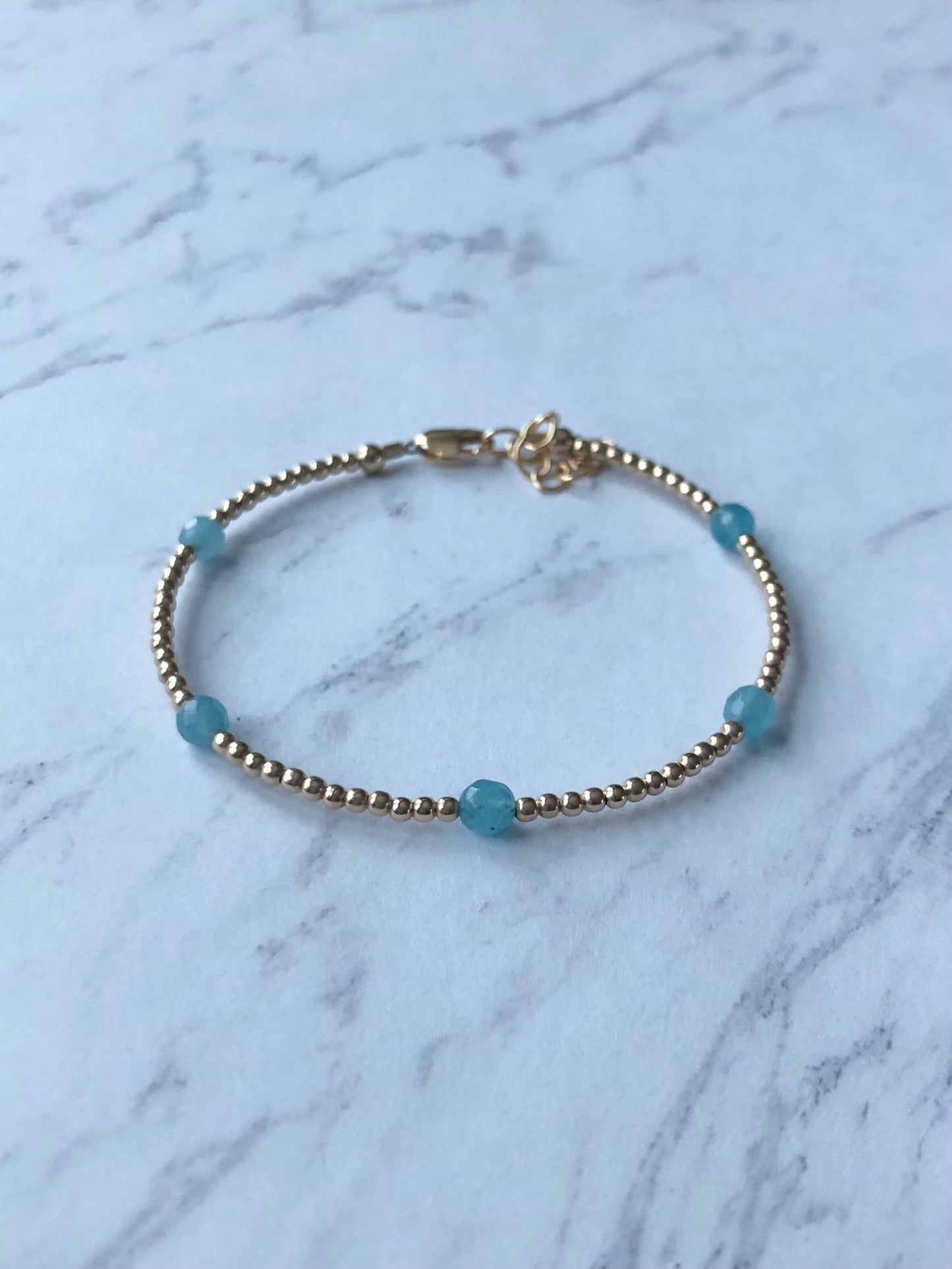 Topaz Agate Sprinkle Bracelet (December Birthstone)