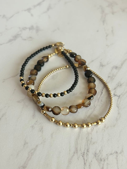 Cozy Coin Bracelet Stack