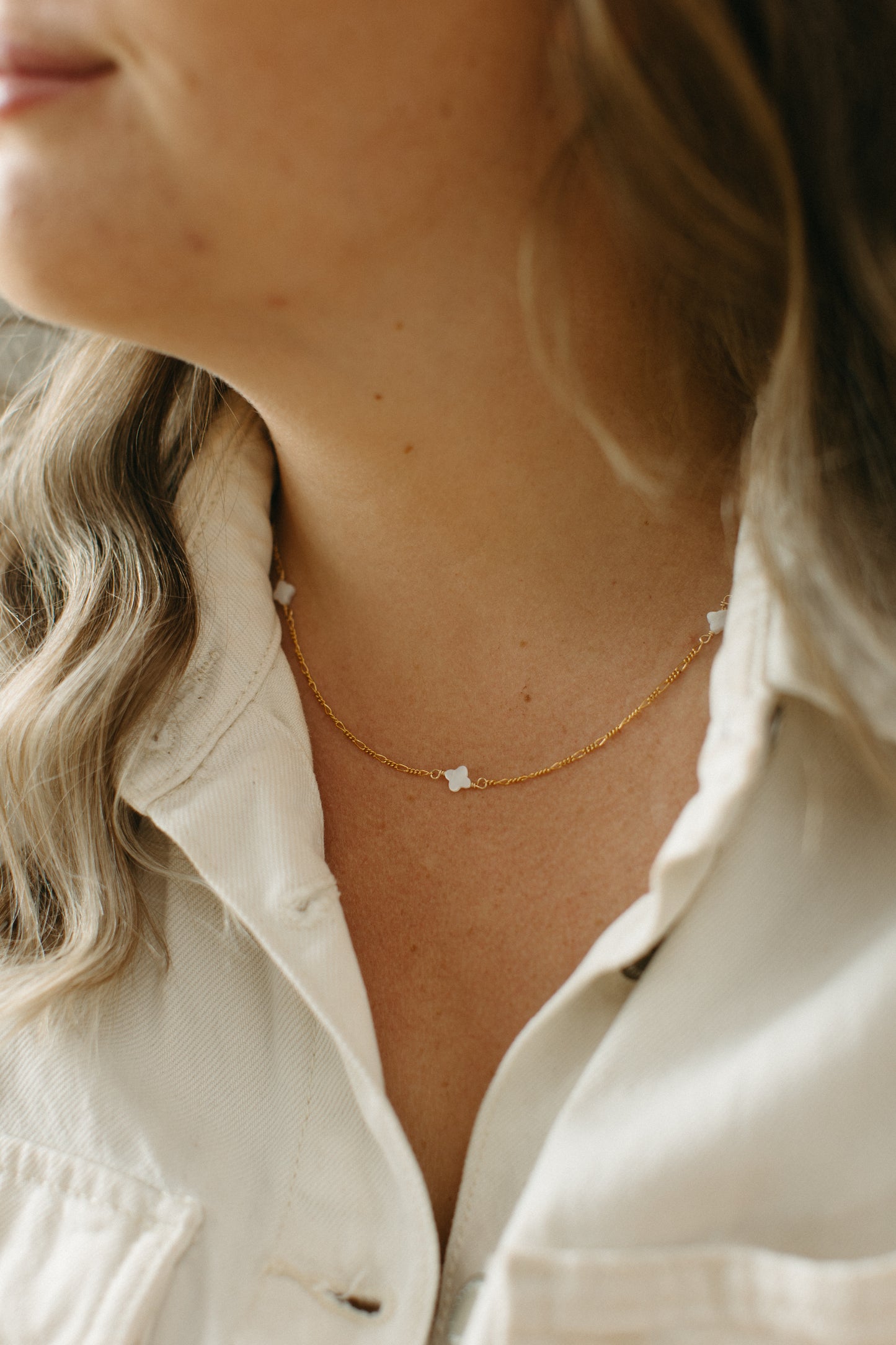 Clover Sprinkle Italian Chain Necklace