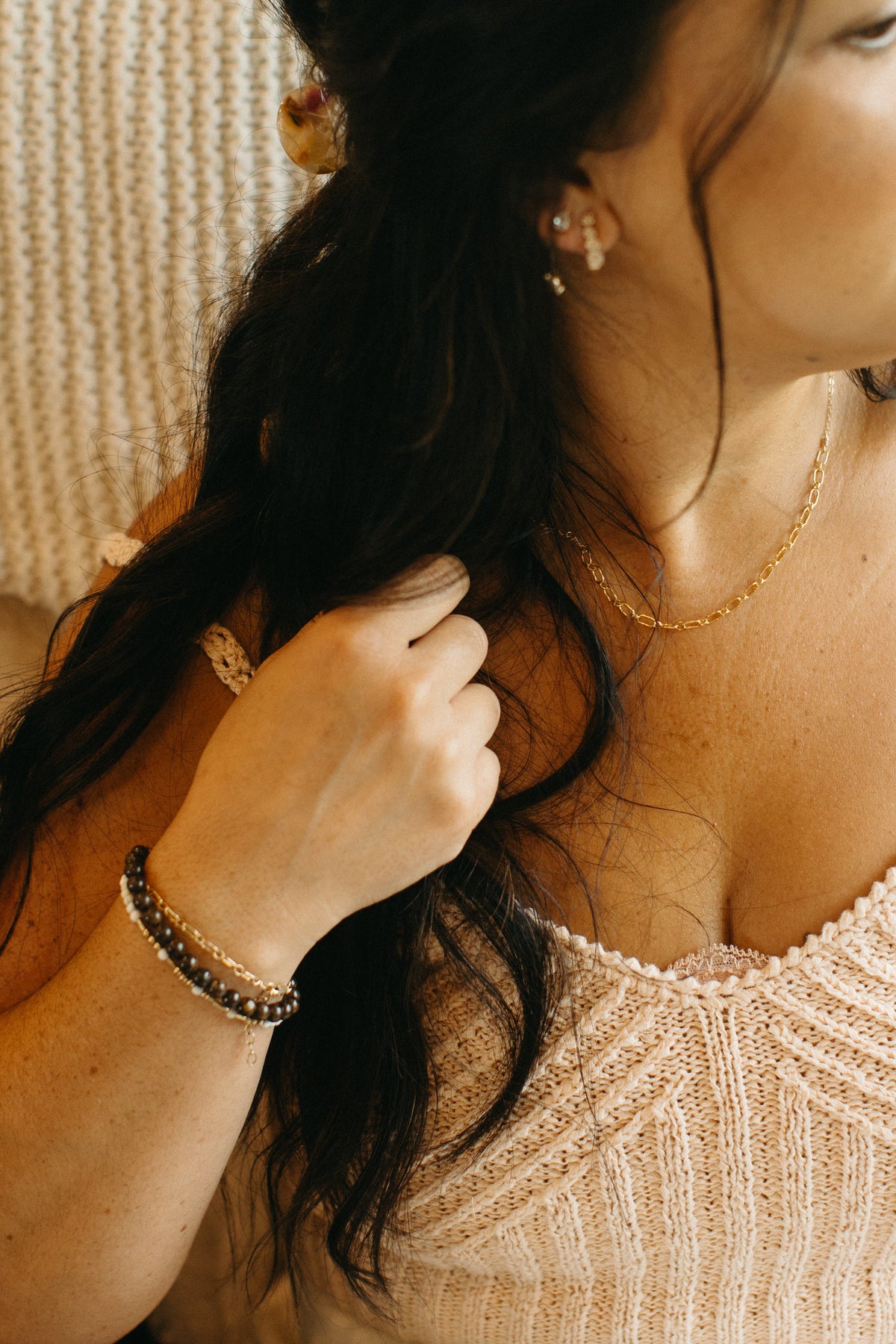 The Bold Long and Short Necklace + Bracelet Duo (2 pieces)