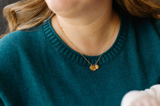 Gold Filled Satellite Initial Necklace