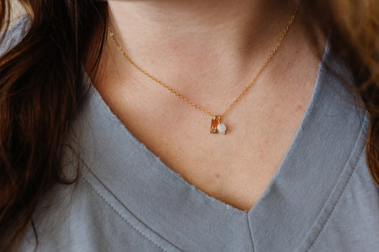 Gold Filled Initial Tag Necklace