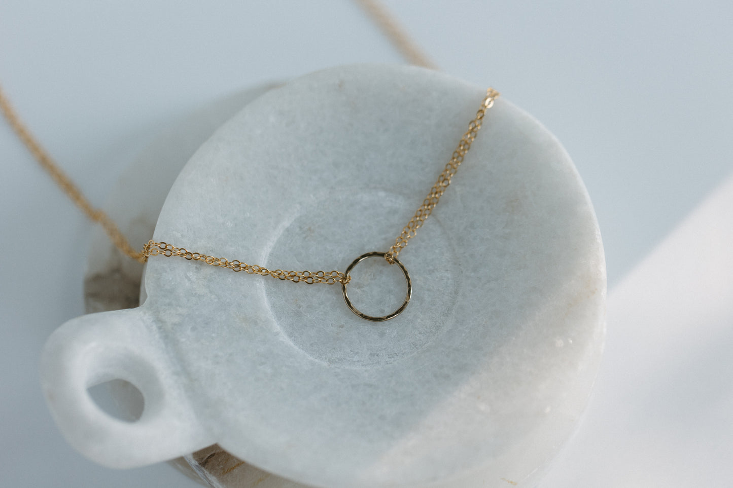 Hammered Circle Necklace