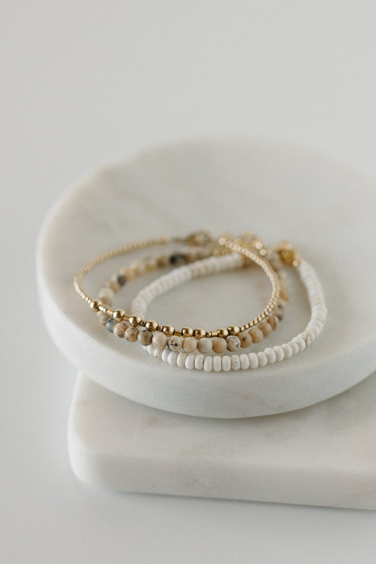 Light Neutrals Bracelet Stack