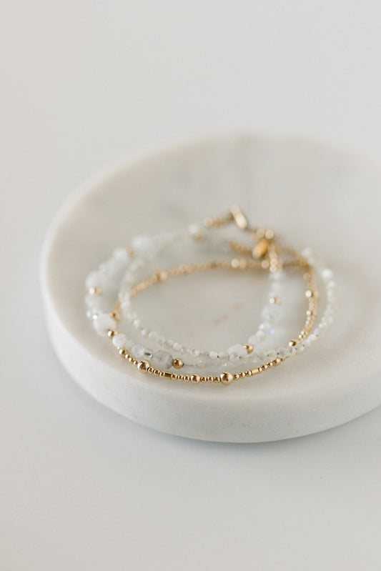 Moonstone Bracelet Stack