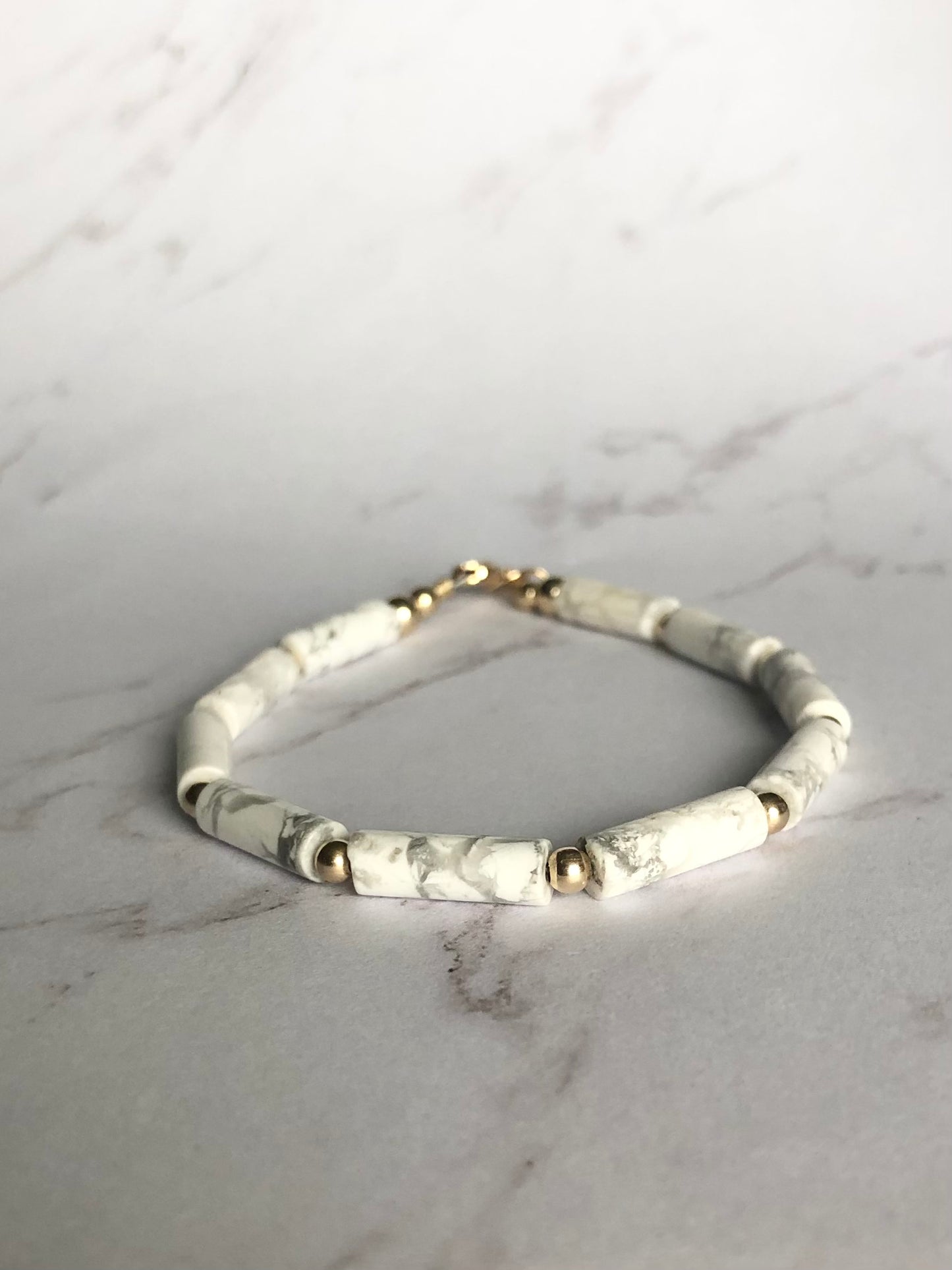 Alternate Marbled Howlite Bracelet