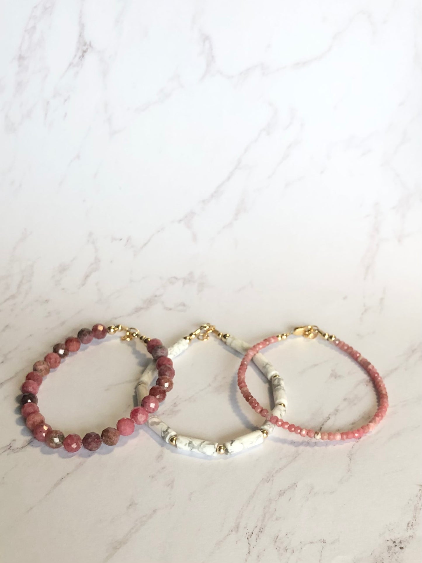 Raspberry Thulite Bracelet (1 Available)