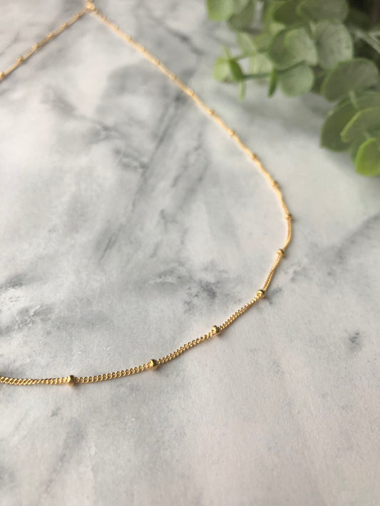 Gold Filled Satellite Chain Necklace