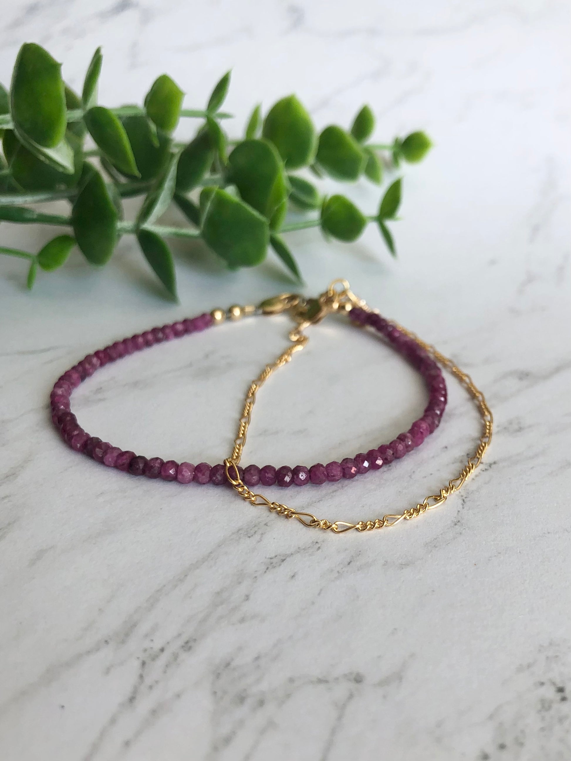 Raw Ruby Bracelet. – Simply Faye