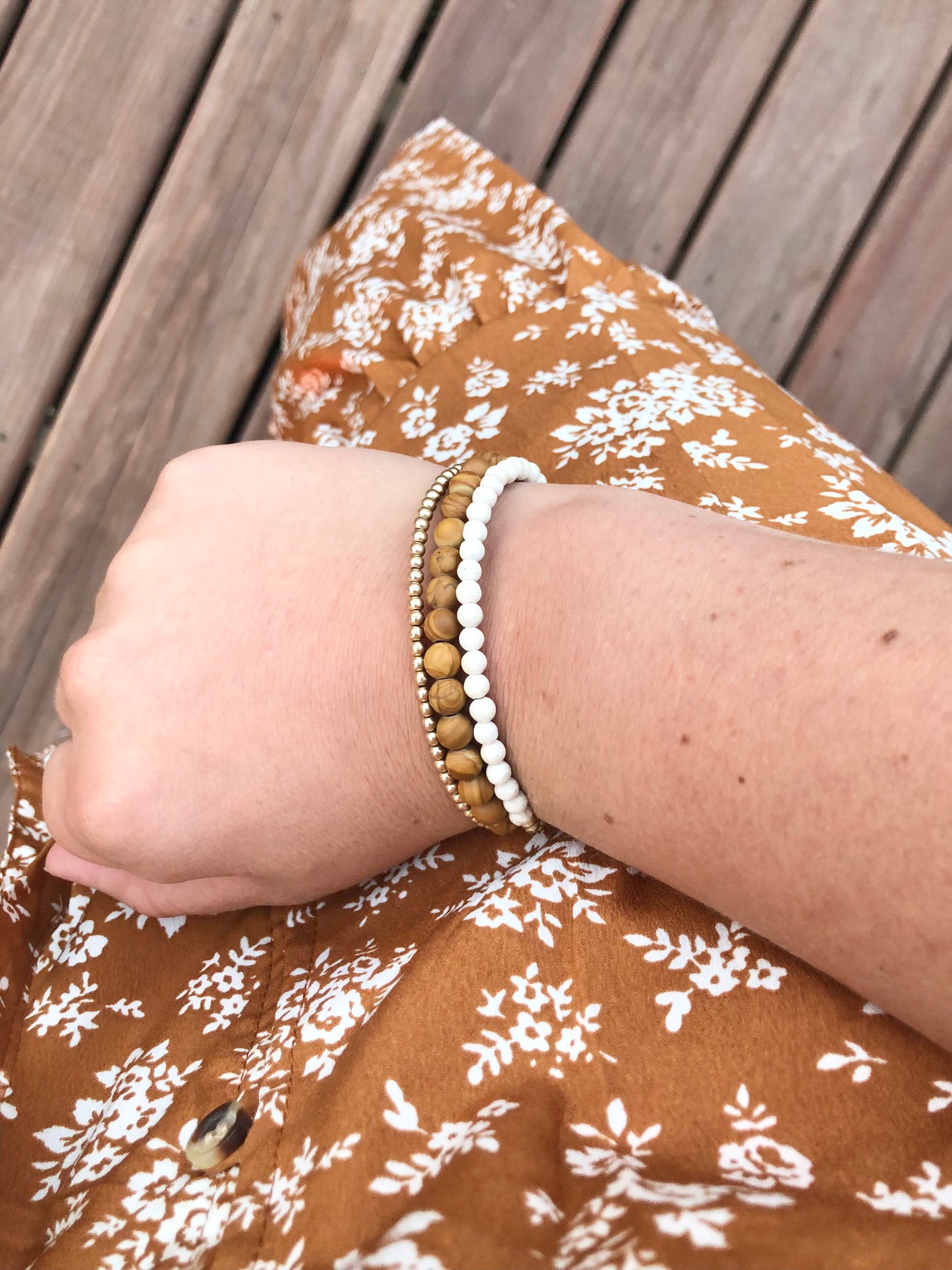 Wood Grain Natural Jasper Bracelet