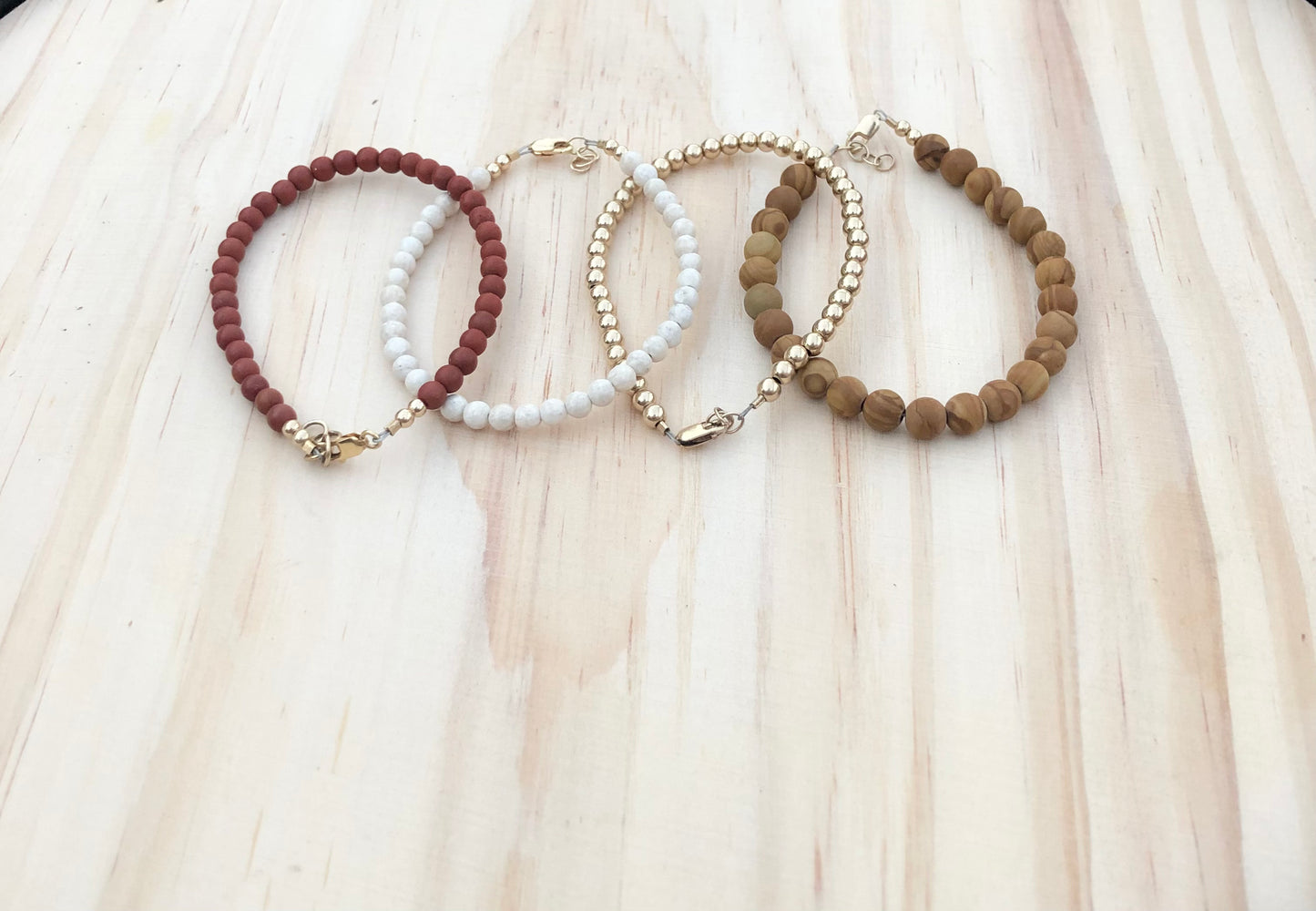 Wood Grain Natural Jasper Bracelet