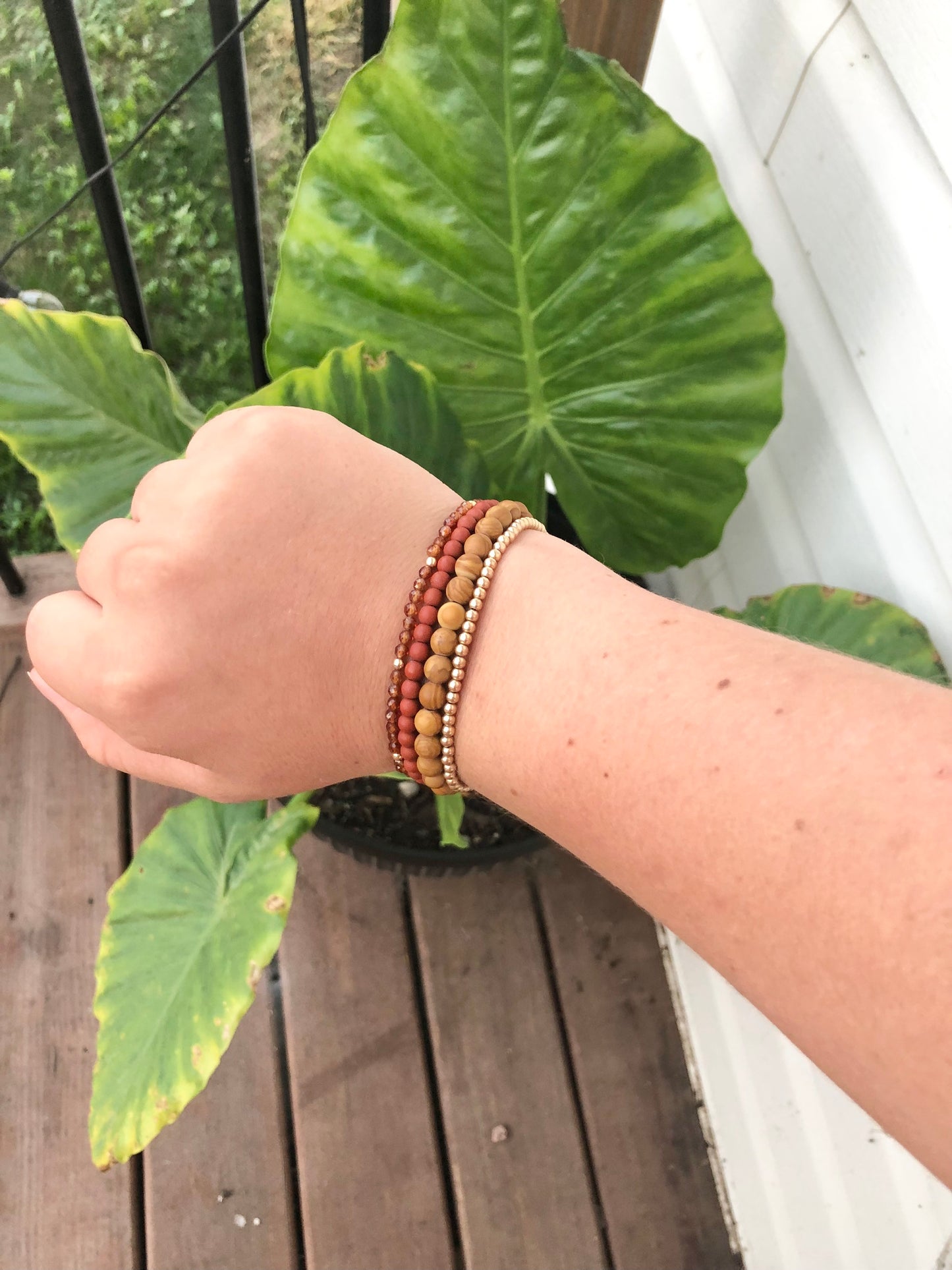 Wood Grain Natural Jasper Bracelet