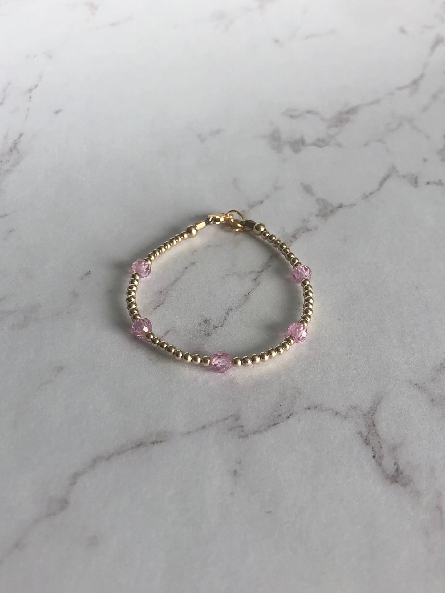Pink Zircon Sprinkles Bracelet.